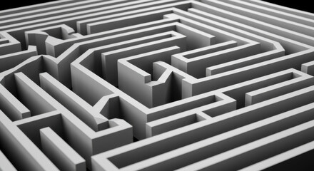 Intricate gray maze pattern