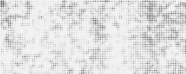 Dotted halftone black and white retro layout. Abstract pop art style page background template. Vector illustration