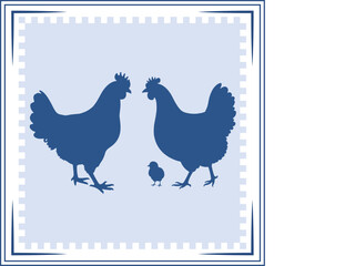 Chicken silhouette Chicken Icon Chicken silhouette illustration
