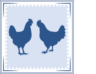 Chicken silhouette Chicken Icon Chicken silhouette illustration
