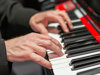 Obraz premium Experienced Hands Playing Piano
