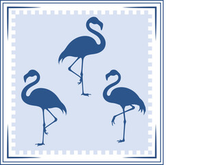 Flamingos silhouette Flamingos Icon Flamingos silhouette illustration