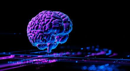 Human Brain - Futuristic Concept of Intelligence, science and mind