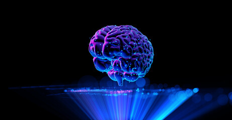 Human Brain - Futuristic Concept of Intelligence, science and mind