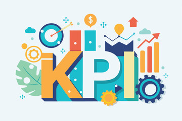 Obraz premium Understanding the concept of key performance indicators through colorful illustrations and graphics presenting metrics and analysis tools