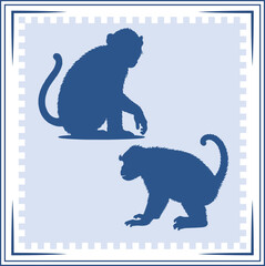 Monkey silhouette Monkey Icon Monkey silhouette illustration