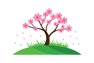 Obraz premium Cherry Blossom Tree Spring's Delicate Beauty in Full Bloom