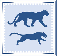 Panther silhouette Panther Icon Panther silhouette illustration