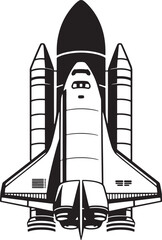 Obraz premium Vintage Space Shuttle Icon – Rocket Launch Silhouette
