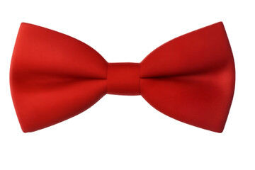 A vibrant red bow tie isolated on black background a classic accessory for formal events
