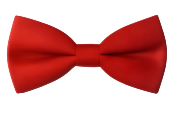 A vibrant red bow tie isolated on black background a classic accessory for formal events
