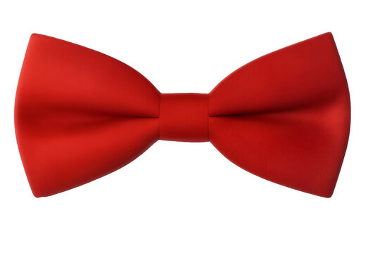 A vibrant red bow tie isolated on black background a classic accessory for formal events