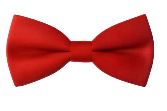 A vibrant red bow tie isolated on black background a classic accessory for formal events