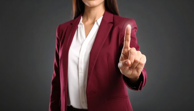 Mano profesional con dedos extendidos en posici&oacute;n de interacci&oacute;n, simulando el uso de interfaces digitales avanzadas, ideal para representar conceptos de tecnolog&iacute;a t&aacute;ctil, innovaci&oacute;n UX y transformac