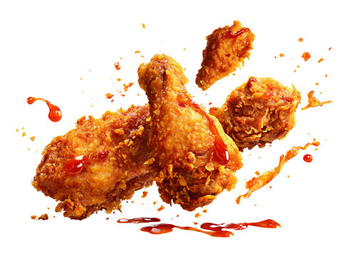 Crispy fried chicken is appetizing and tempting for anyone to eat