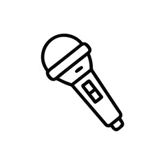 Outline microphone icon on background representing Inclusivity for music and voice recording