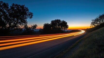 Fototapeta premium Winding road at sunrise