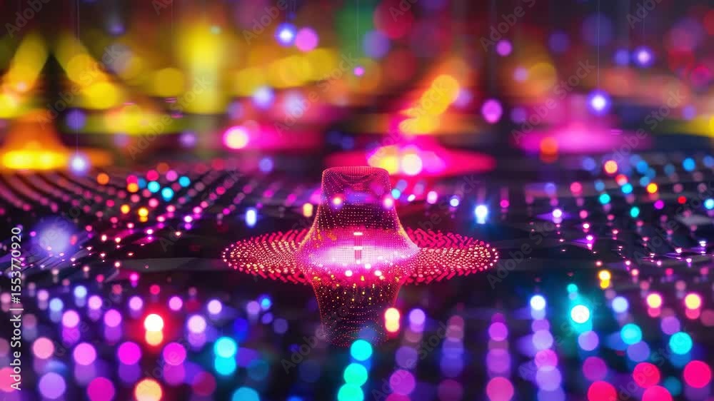 Poster Colorful abstract light patterns create a mesmerizing visual experience in high definition