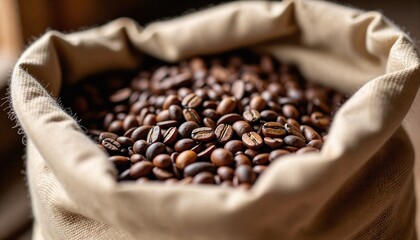 coffee beans in sack