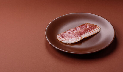 Sliced ham, meat, pork or turkey sausage for sandwiches. Ham slices, food