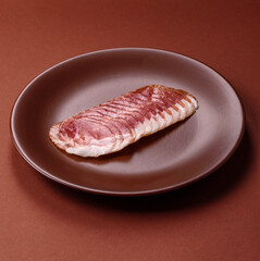 Sliced ham, meat, pork or turkey sausage for sandwiches. Ham slices, food