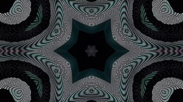 Abstract Kaleidoscope pattern with full colors. Magic mandala. 4k	