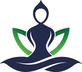 Yoga lotus pose icon, a minimalist vector silhouette illustrating a woman in a meditative sport and health design