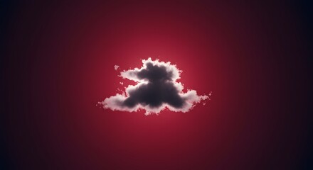 Fototapeta premium Dark Red Sky, Illuminated Cloud Dramatic Digital Art