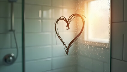 Subtle Reflections: A Heart's Morning Glow