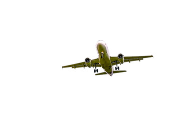 Passenger airplane isolated on white background. air transport
