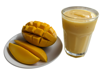 Refreshing Mango Smoothie Recipe  Visual Guide on transparent background