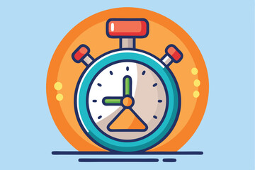 Obraz premium Countdown timer featuring a colorful clock displaying impending due date for task completion