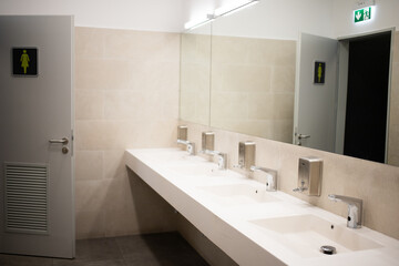 interior of a public toilet