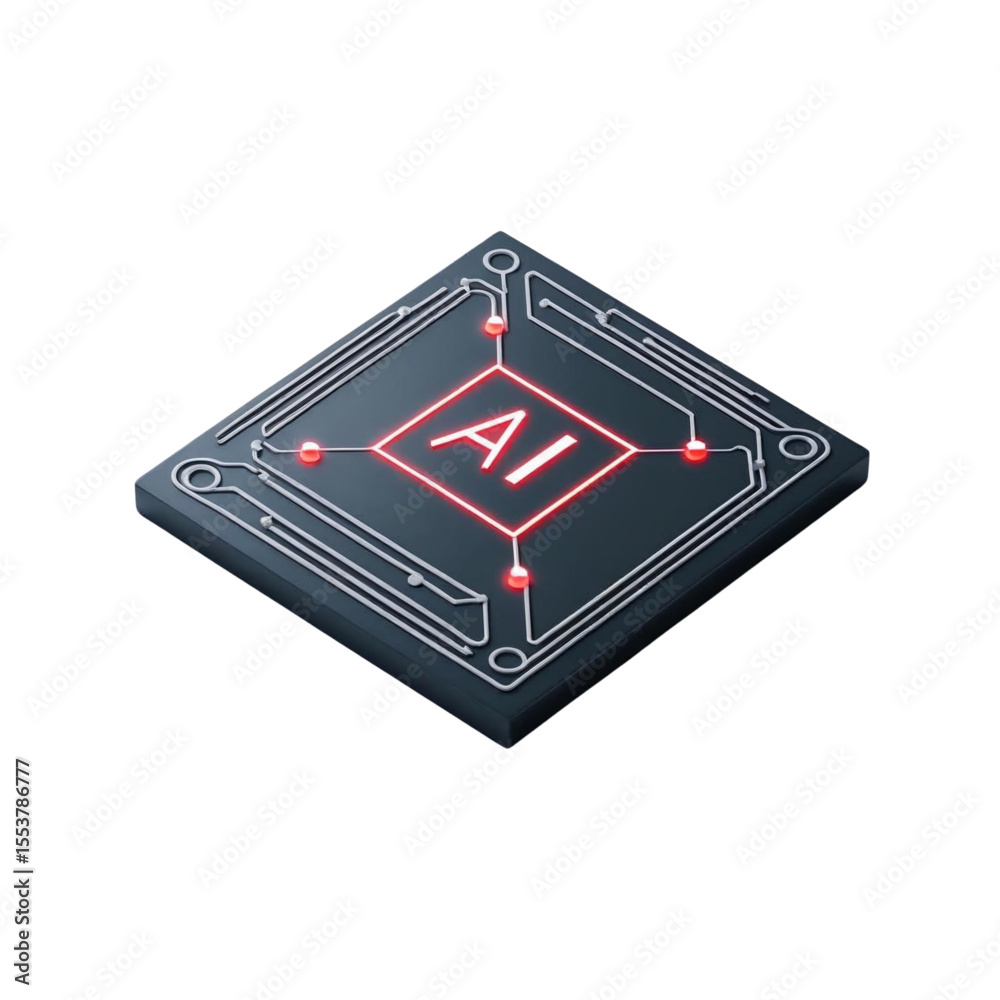 Poster ai chip technology artificial intelligence machine learning neural network processor innovation futu
