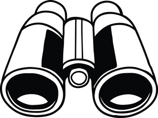 Isolated set of metal tools and pipes with optical binoculars for surveillance and discovery, reconnaissance, handheld, zoom, detection, survey, watch