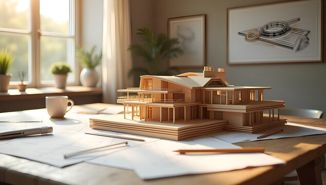 Precision and Warmth: An Architect's Workspace in Oak