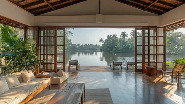 kerala backwater house indian architecture video