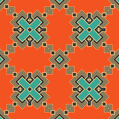 Seamless pattern with decorative interlacing ornament. Vector illustration