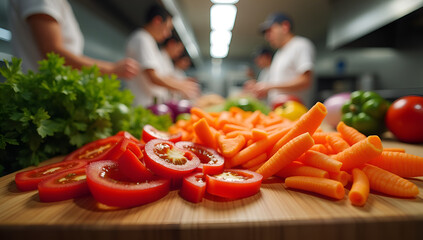 Communal Kitchen Vibrance: A Photorealistic Capture
