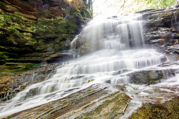 Fototapeta premium Honey Run Waterfall, Knox County, Ohio