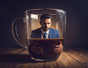 businessman with cup of coffee
