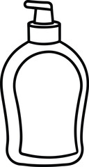 Obraz premium body wash bottle icon line art vector illustration on transparent background