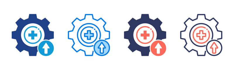 Health Optimization icon sheet multiple style collection