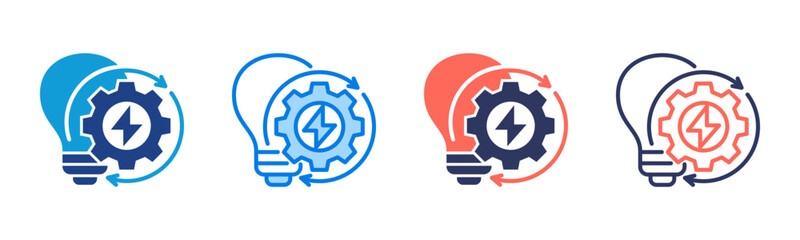 Energy Management icon sheet multiple style collection