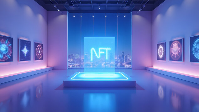Innovative NFT Display in Virtual Gallery