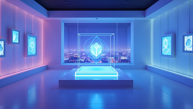 Neon Cityscape Background in NFT Gallery