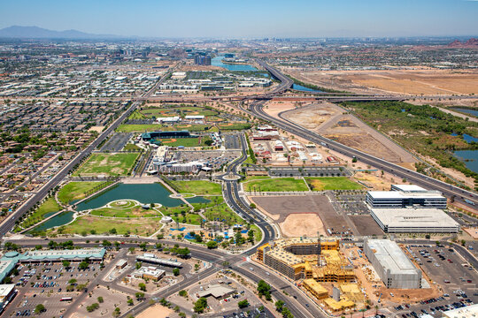 Above Riverview Park in Mesa, Arizona looking west