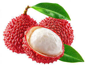  lychee fruit with a transparent background