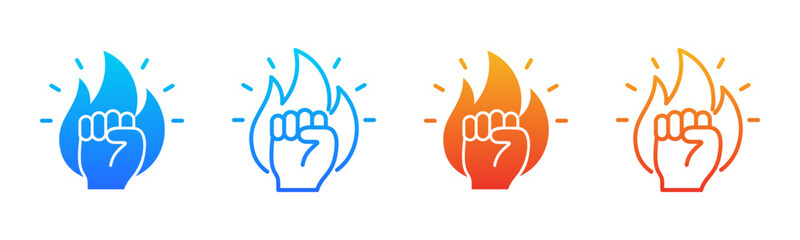 Motivation icon sheet multiple style collection