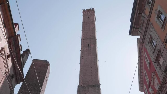 The Two Towers historical landmark in Bologna, Italy